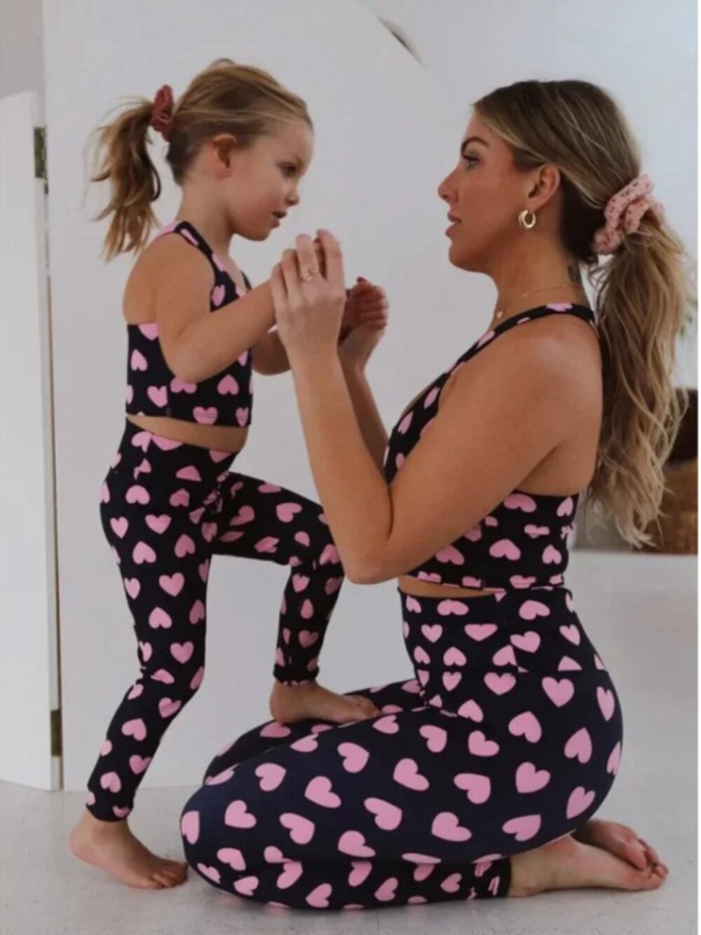 Beach Riot Yara Top & Piper Legging Set in Love Heart
